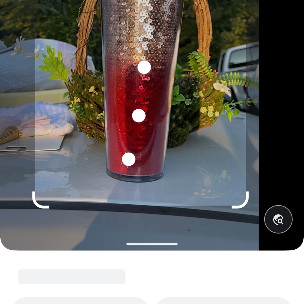 Starbucks 24 oz Tumbler sequin red and white